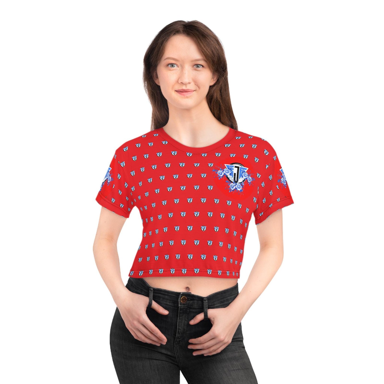 Vibrant Printed Crop Tee - Stylish Casual Wear for Summer and Festivals, Fashion Top, Trendy Streetwear, Unique Gift Idea - Image 3