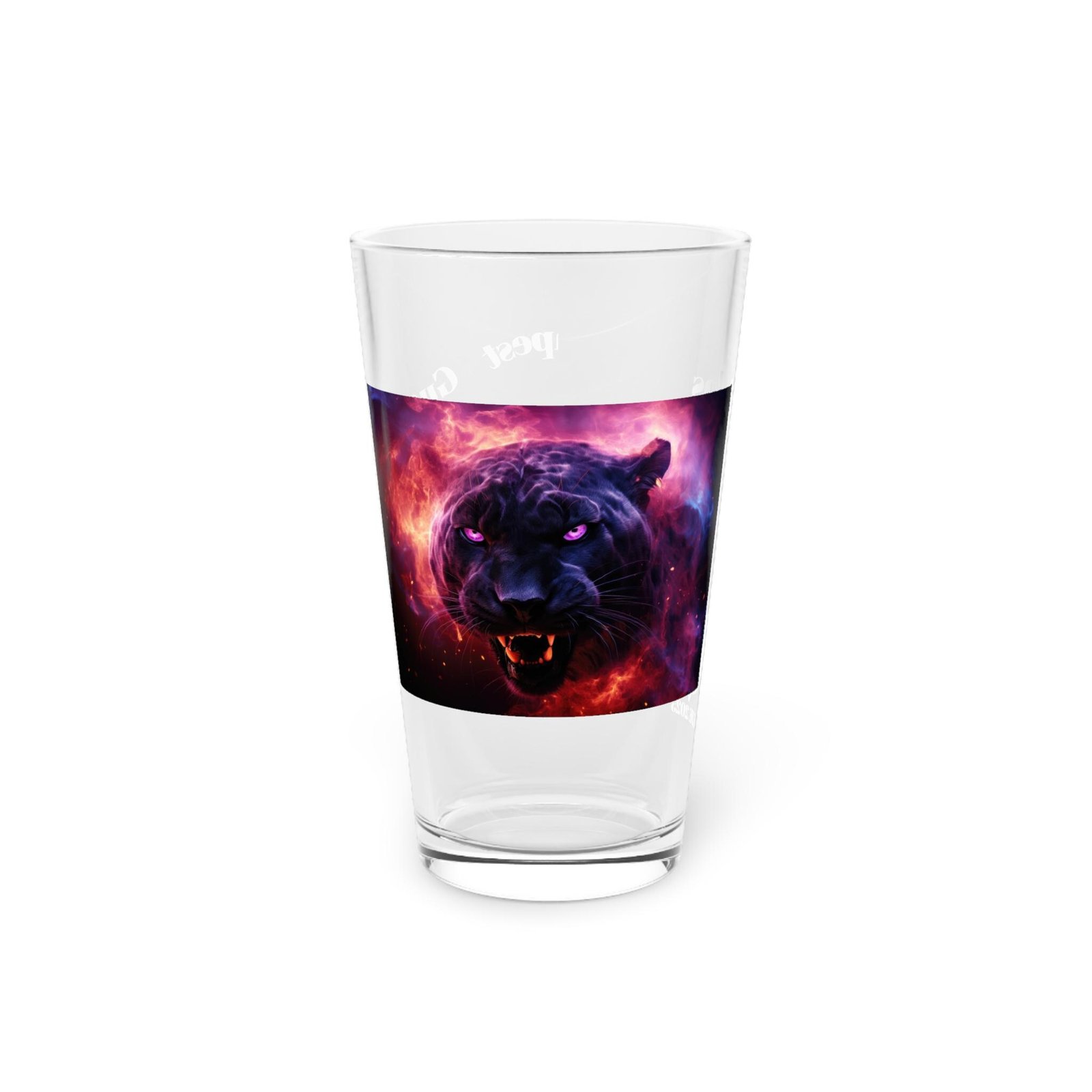 Rylos Panther Pint Glass, 16oz - Cosmic Beer Glass, Unique Gift for Animal Lovers, Party Favors, Home Decor, Fantasy Drinkware - Image 2