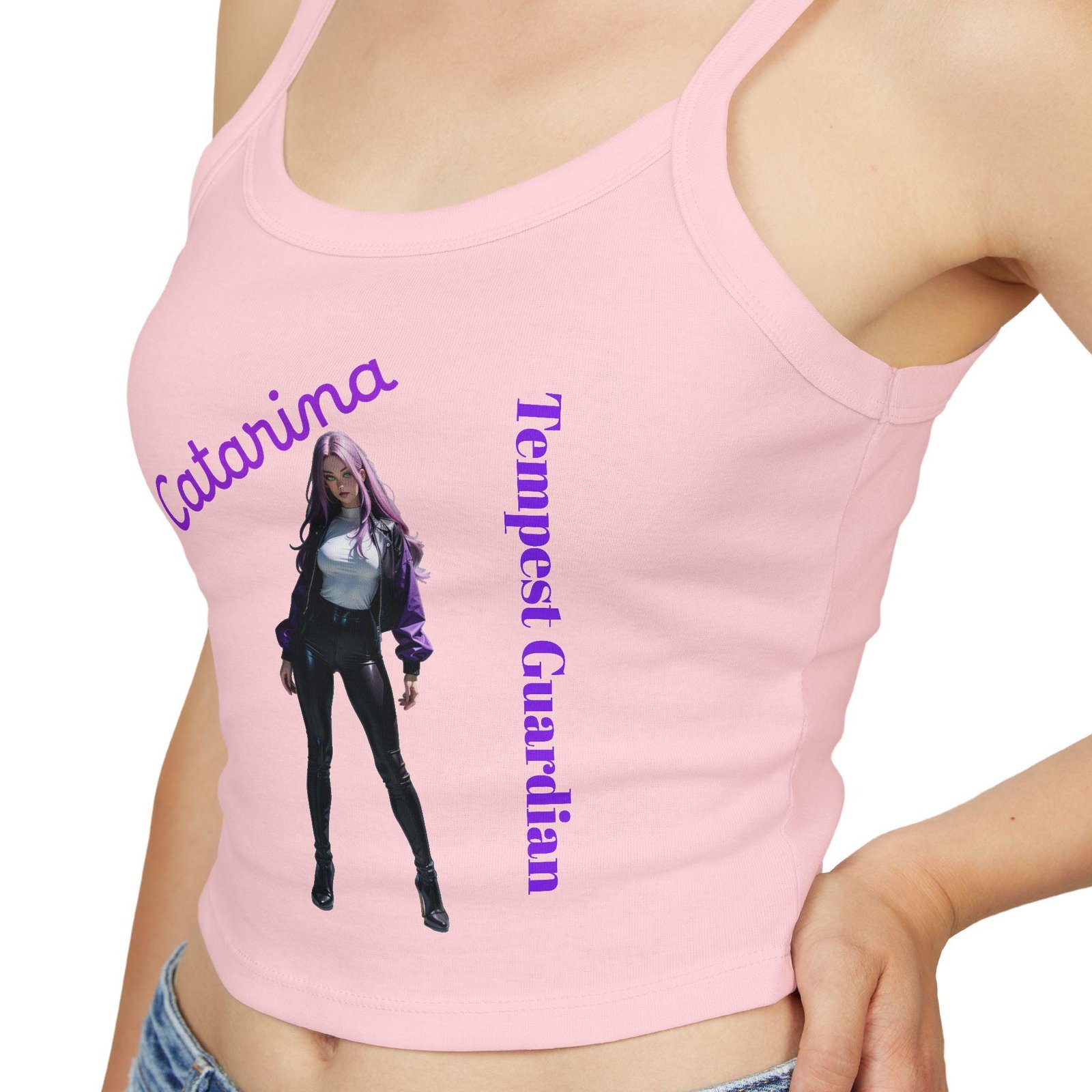 Catarina's Summer Fun Women's Tank Top, Sexy Spaghetti Strap Camisole, Cute Sleeveless Shirt, Beach Vacation Top, Casual Halter Neck Tee - Image 4