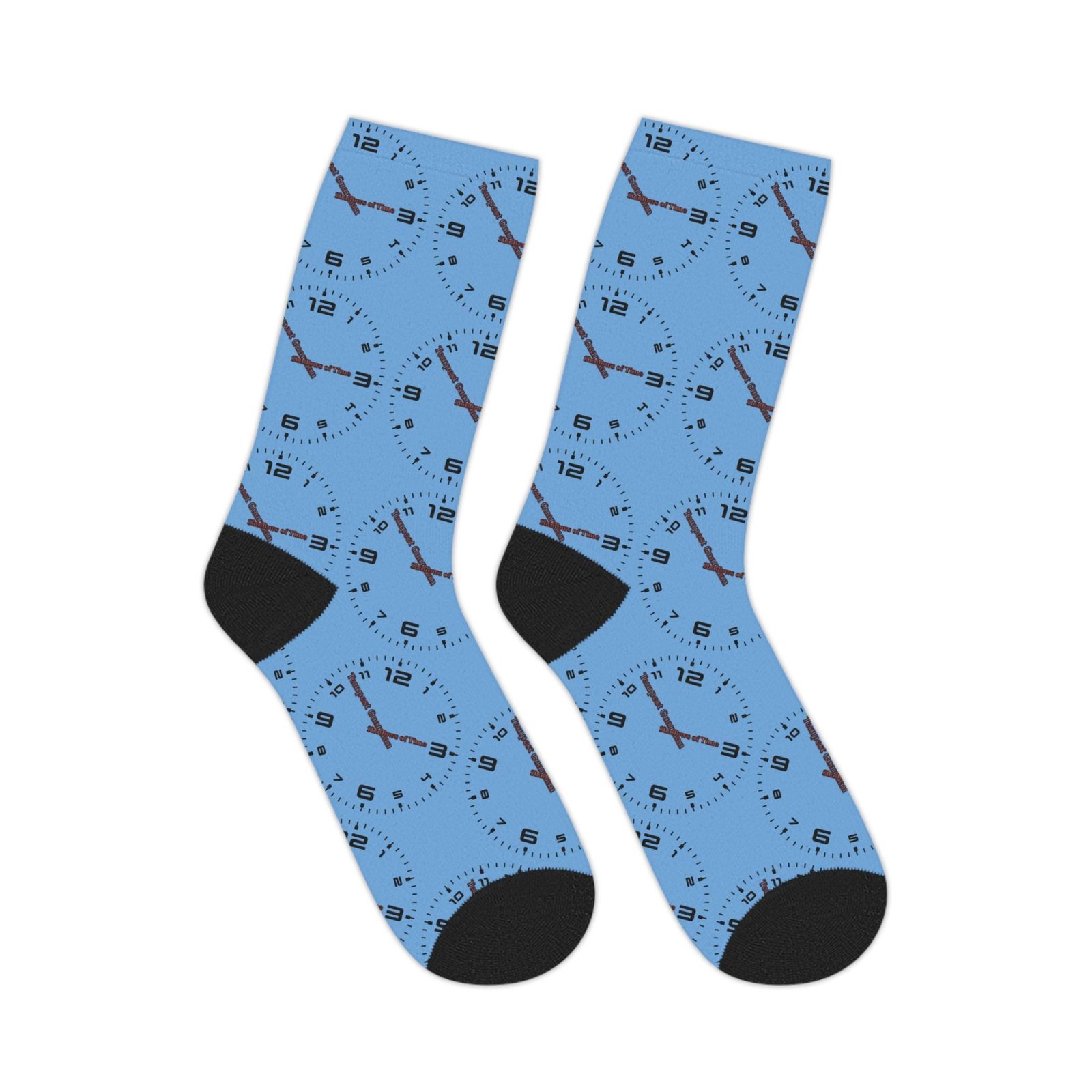 Clock Design Mid-Length Socks, Fun Socks for Gift, Unique Fashion Socks, Casual Sock Style, Creative Socks for Him/Her - Image 5